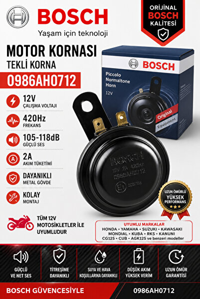 Bosch Honda PCX150 2012-2020 12V Motosiklet Kornası Güçlü Ses
