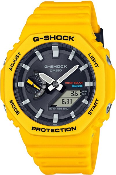 G-SHOCK Ceas unisex GA-B2100C-9AER — galben, sportiv, rezistent la șocuri.