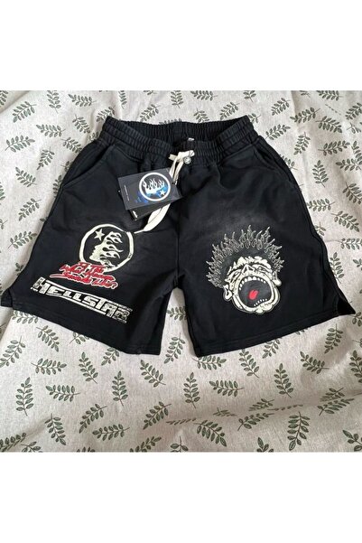 classy moda Printed Black Oversize Shorts