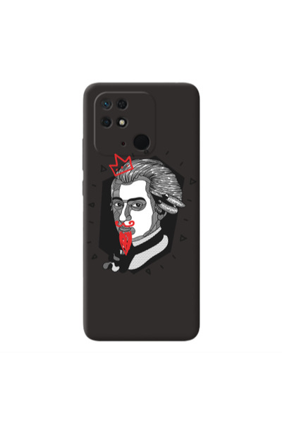 Other Xiaomi Redmi 10C Bearded Black Colored Silicone TPU Θήκη
