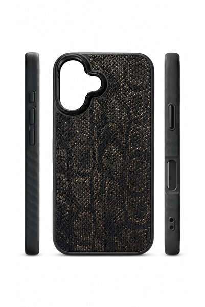 Phonextra iPhone 16 Uyumlu Snake Yılan Desenli Kamera Korumalı Telefon Kılıfı...