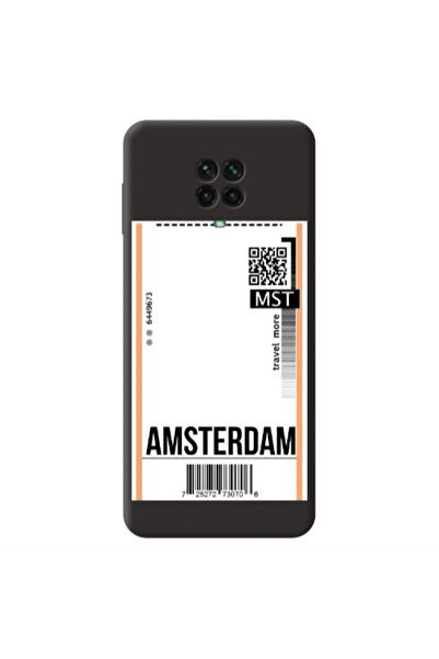 Other Xiaomi Redmi Note 9 Pro Amsterdam Travel More Black Colored Silicone TP...
