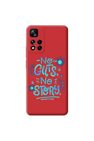 Other Xiaomi Redmi Note 11 Pro 5G No guts no story Red Colored Silicone TPU Θήκη