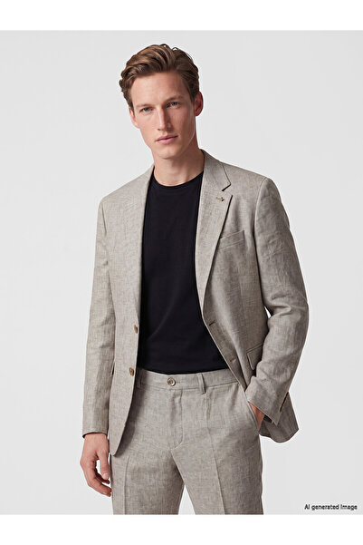 LC Waikiki Peak New Season Regular Fit Linen Blend Men's Blazer Jacket
