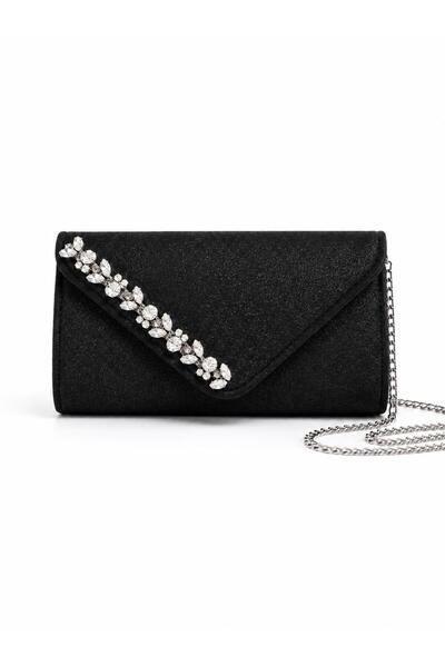Ludira Women's Silvery Stone Evening Dress Engagement Wedding Graduation Event Sleeve and Hand Bag