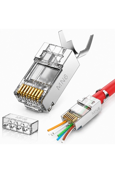 MN6 موصل MN119XF Cat7 FTP SFTP EZ RJ45 متوافق مع 6 قطع من الكابلات السميكة ذا...