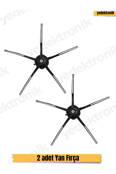 Yedektronik Roborock S5 / S6 Series Compatible Set of 2 Side Brushes - Black ...