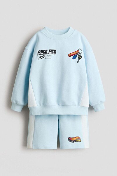 H&M 2-piece printed sweatshirt set