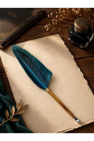 Hureggo Nostalgic Real Feather Design Ballpoint Pen / Vintage Signature Pen