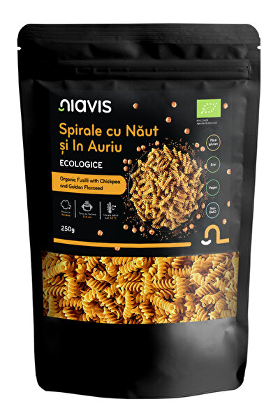 Niavis Spirale cu Naut si In Auriu fara Gluten Ecologice/Bio 250g
