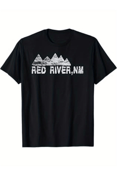 BASEPULSE تي شيرت رجالي مطبوع عليه Red River, NM Mountains Graphic |   تي شير...