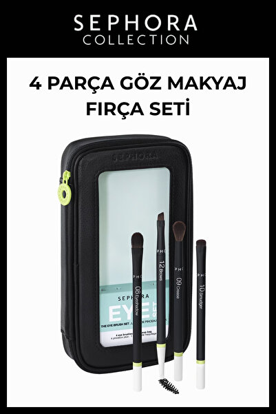 SEPHORA COLLECTION 4 Pieces Eye Makeup Brush Set Eyeshadow Blending Eyebrow E...