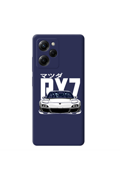 Other Xiaomi Poco X5 Pro Car Rx7 Dark blue Colored Silicone TPU Θήκη