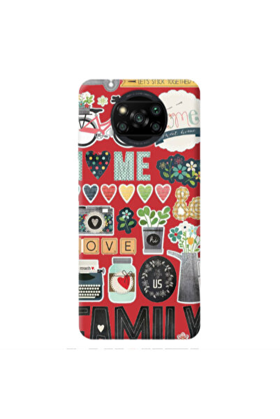 Other Xiaomi Poco X3 /X3 Pro Family love home Red Colored Silicone TPU Θήκη