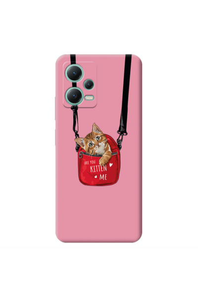 Other Xiaomi Redmi Note 12 Pro 5G Kitten Me Pink Colored Silicone TPU Θήκη
