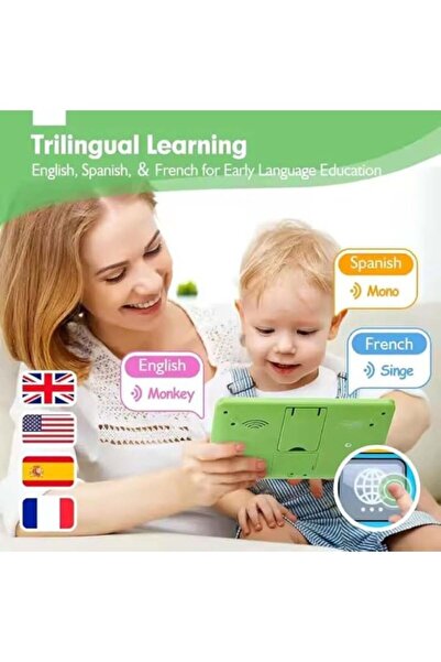 FIVESTAR TOYS Trilingual Talk & Learn Tablet for Toddlers – Interactive Speec...