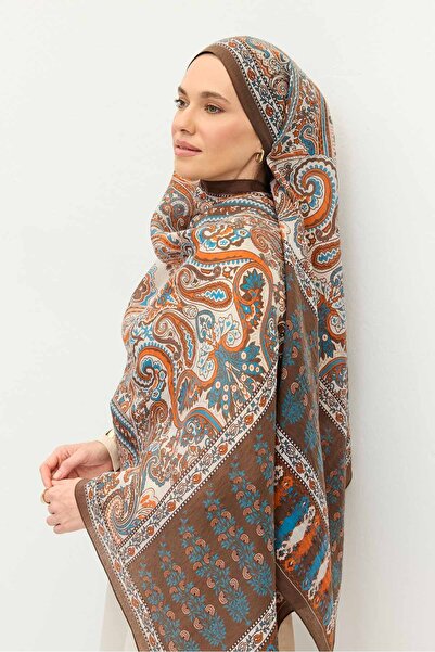 Silk Home Tencel Monare Şal Bohem Çikolata Kahve
