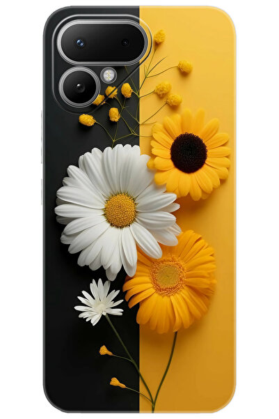 TECNO Pova Curve 2 5G (LK7k) Uyumlu Kılıf Desen Baskılı Silikon Papatya Seris...