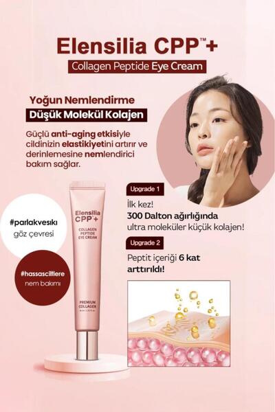 ELENSILIA Premium Kolajen Elensilia 3. Nesil Göz Kremi Elensilia CPP Premium Collagen Peptide Eye Cream 30ml