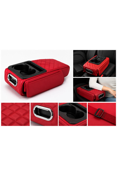 OEM Cotieră auto universală 34x19x7.5cm, Organizator multifuncțional cu 2 sup...