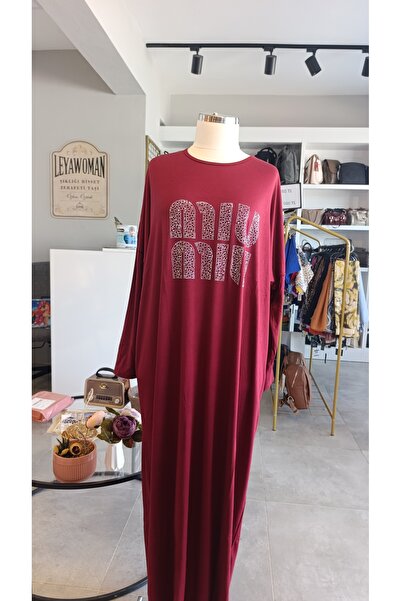 FASHION Stone-Embellished Front Daily Dress Prayer Gown Cotton Combed
