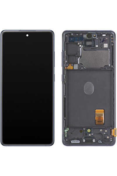 Samsung Display cu touchscreen Galaxy S20 FE 5G G781, cu ramă, Bleumarin, Ser...