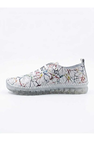 Ziggo Women's Comfortable Line Patterned Casual Shoes