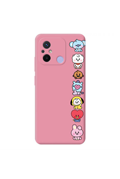 Other Xiaomi Redmi 12C Lovely animals Pink Colored Silicone TPU Θήκη