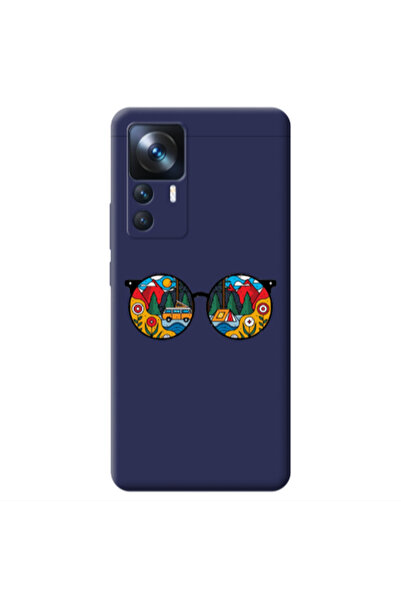 Other Xiaomi Mi 12T Round Glasses Dark blue Colored Silicone TPU Θήκη