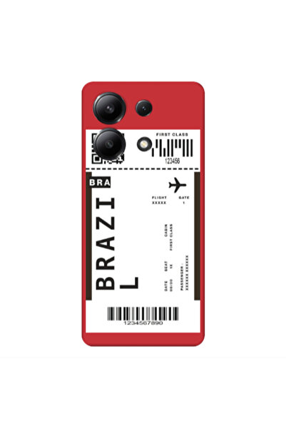 Other Xiaomi Redmi Note 13 4G Brazil BRA Red Colored Silicone TPU Θήκη