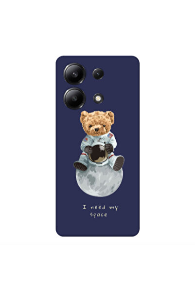 Other Xiaomi Redmi Note 13 4G Bear in space Dark blue Colored Silicone TPU Θήκη