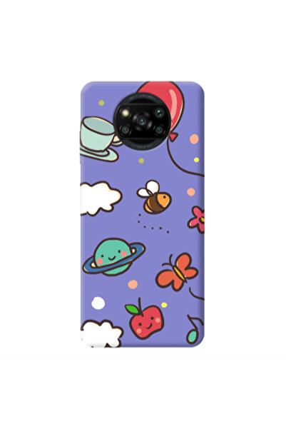 Other Xiaomi Poco X3 /X3 Pro cute little ones Purple Colored Silicone TPU Θήκη