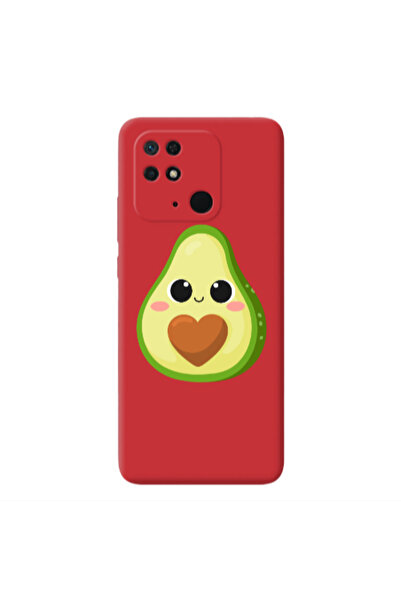 Other Xiaomi Redmi 10C Baby avocado Red Colored Silicone TPU Θήκη