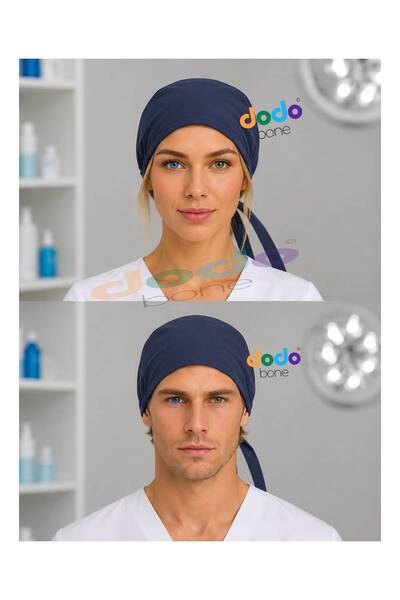 DODO BONE Düz Lacivert Cerrahi Bone , Medikal Bone , Doktor, Hemşire, Diş Hek...