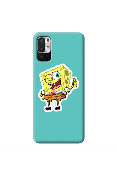 Other Xiaomi Redmi Note 10 Pro 5G spongebob2 Turquoise Colored Silicone TPU Θήκη