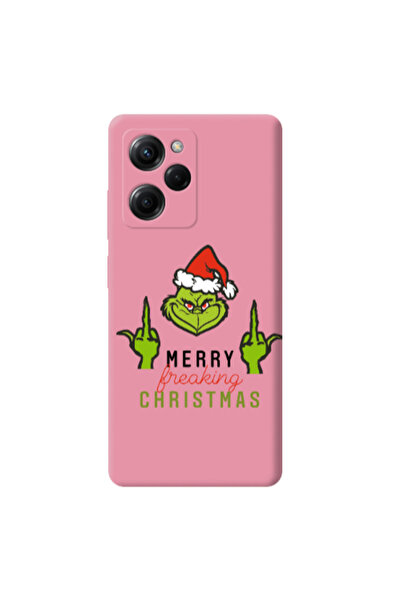 Other Xiaomi Poco X5 Pro Merry Christmas44 Pink Colored Silicone TPU Θήκη