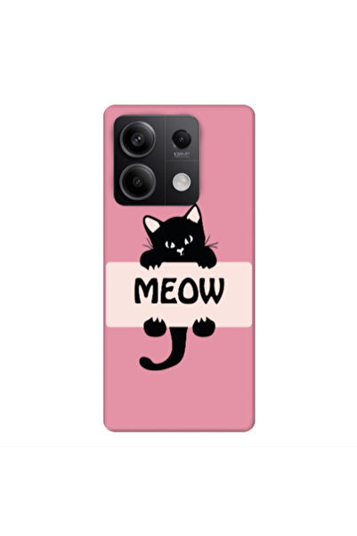 Other Xiaomi Redmi Note 13Pro 5G Meow Pink Colored Silicone TPU Θήκη