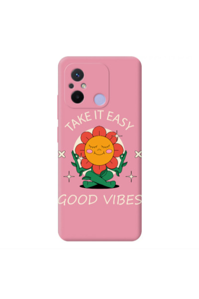 Other Xiaomi Redmi 12C Take It Easy Pink Colored Silicone TPU Θήκη