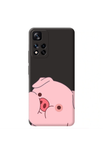 Other Xiaomi Redmi Note 11 Pro 5G Piggy 2 Black Colored Silicone TPU Θήκη