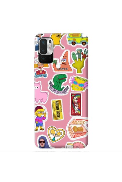 Other Xiaomi Redmi Note 10 Pro 5G best cartoons Pink Colored Silicone TPU Θήκη