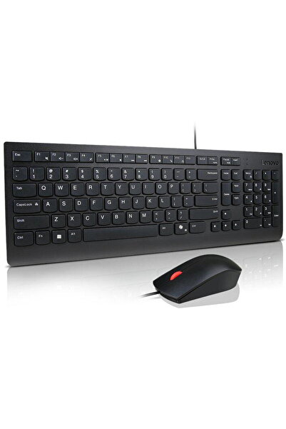 LENOVO Kit Essential Wired Combo - Tastatura + Mouse Optic USB Black