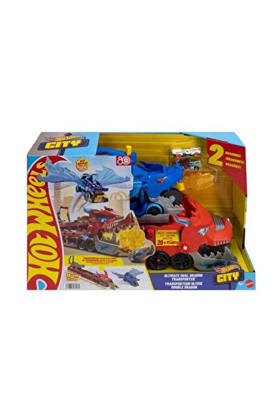 mattel Camionul cu două dragoni Hot Wheels City -