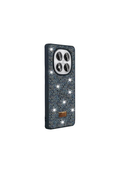 Pilanix Xiaomi Redmi Note 14 Case with Silicone Edges and Shiny Lux Diamond C...