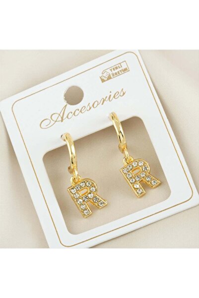 ZERO LAND Flzdgnkr Lettered New Season Metal Stone Earrings (175512) - R