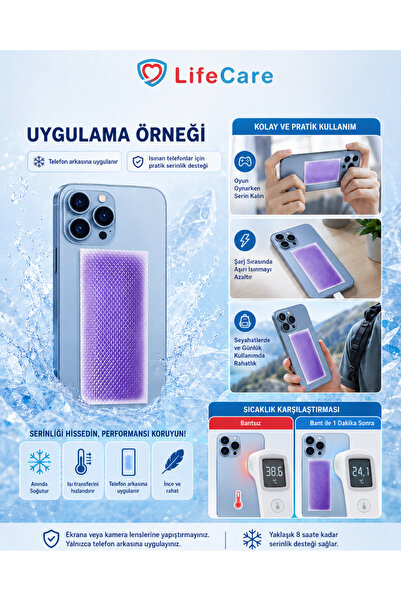 Life Care Telefon Tablet Soğutucu bant 8 adet