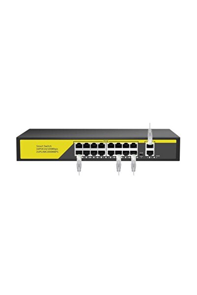 Tradesor Switch καταγραφικού POE με 16 υποδοχές - 100/1000Mbps - 300013