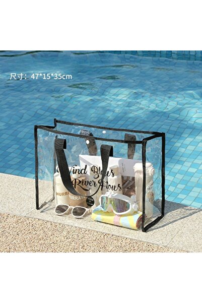 choice2 Black Foldable Clear Waterproof Swimming Bag Large Capacity Portable ...
