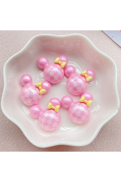 Choice4 B 12Pcs New Cute Resin Cartoon Colored Mouse Head Series Flat Back Sc...