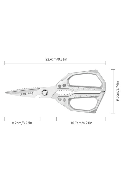 Choice 1pcs A Stainless Steel Kitchen Shears for Meat Fish and Poultry Commer...