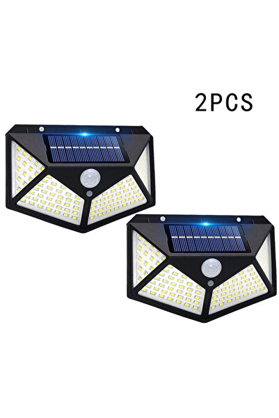Choice1 2 قطعة مصابيح شمسية خارجية 100LED 3 أوضاع 270 °   أضواء أمان بمستشعر ...